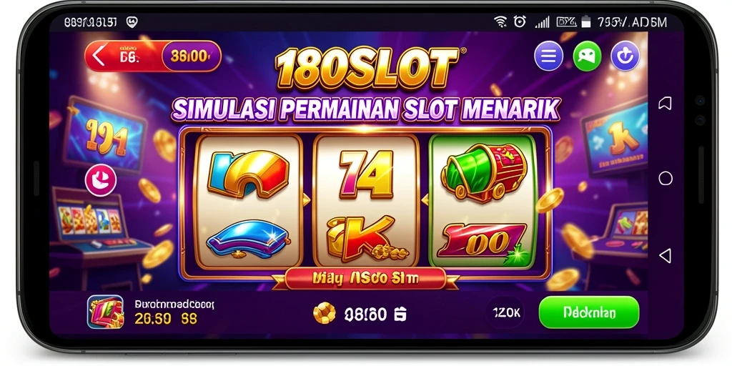 Gameplay menarik dalam aplikasi 180SLOT dengan tema slot yang beragam.