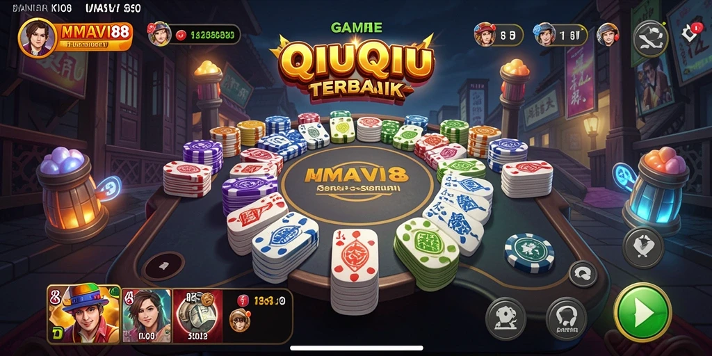 Tampilan gameplay QiuQiu yang seru dan interaktif.