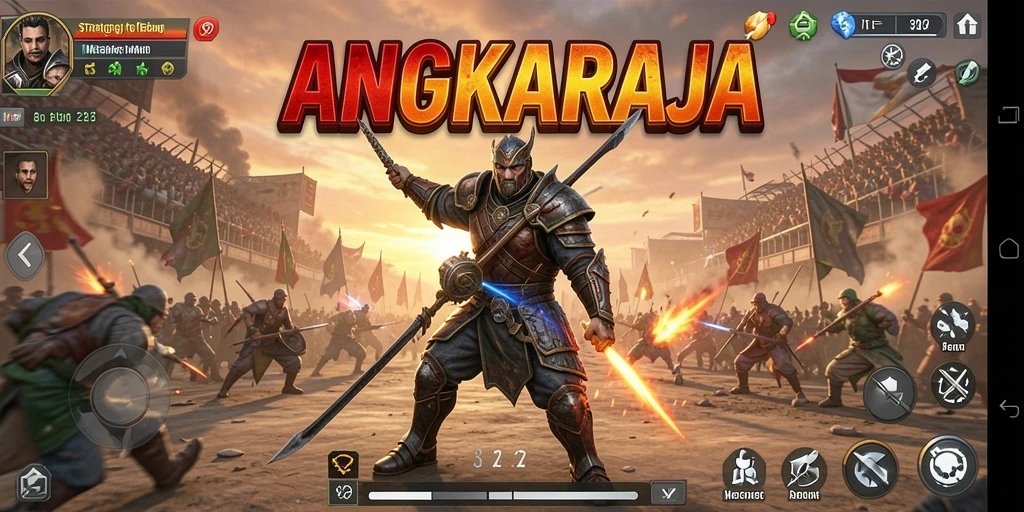 Tampilan gameplay menarik dan penuh aksi dari ANGKARAJA.