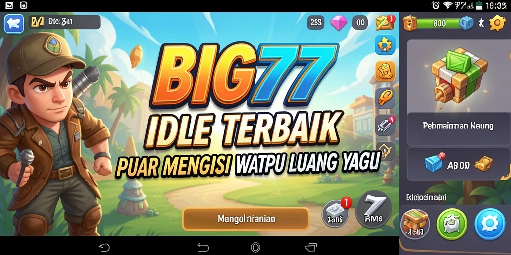 Tampilan permainan Idle BIG77 yang menarik dan mengasyikkan.