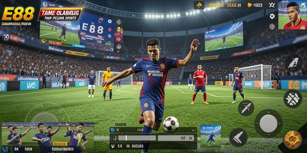 Tampilan gameplay E88 yang penuh aksi dalam cabang olahraga.