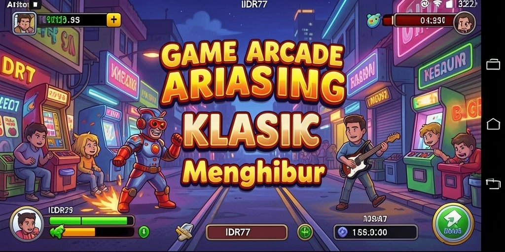 Tangkapan layar IDR77 menunjukkan aksi gameplay Arcade yang cepat dan seru.