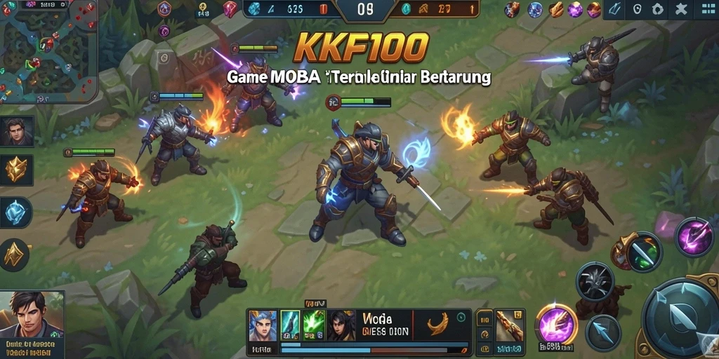 Tangkapan layar yang menunjukkan aksi epik di battlefield KPK100.