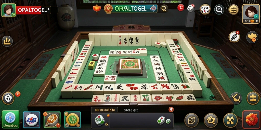 Screenshot utama OPALTOGEL menampilkan aksi gameplay Mahjong yang mengasyikkan.