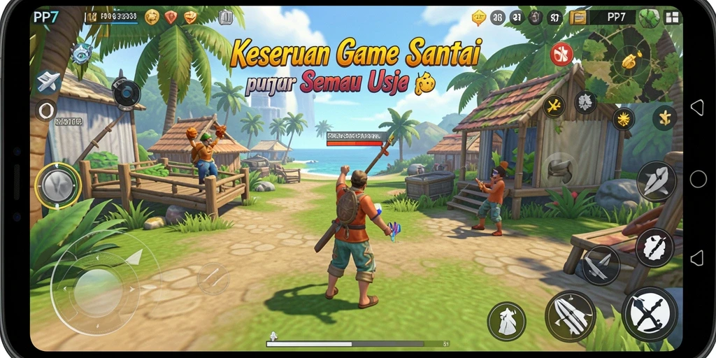 Screenshot utama PP7 menampilkan gameplay yang menarik dan interaktif.