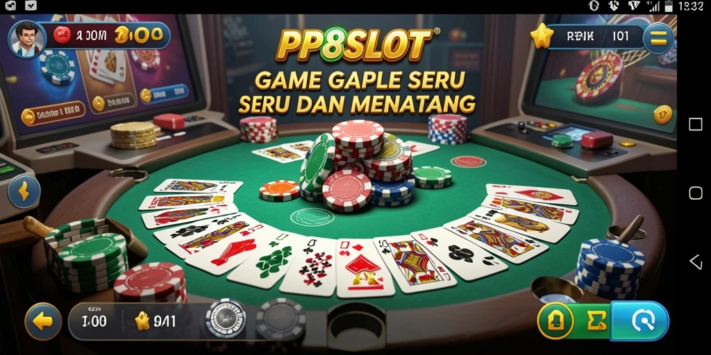Tampilan gameplay PP8SLOT yang menarik saat bermain Gaple.