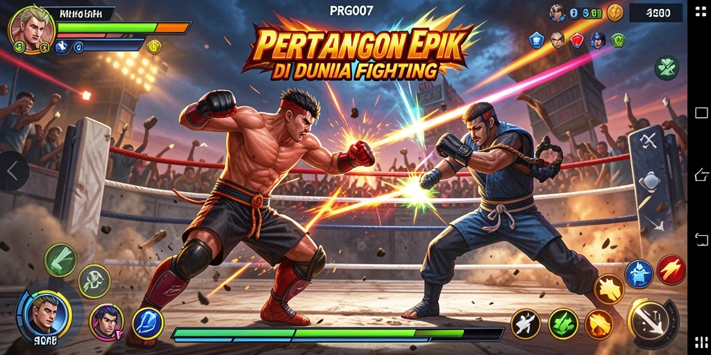 Screenshot dari gameplay PRG007 menunjukkan pertarungan yang intens dan grafis yang luar biasa.