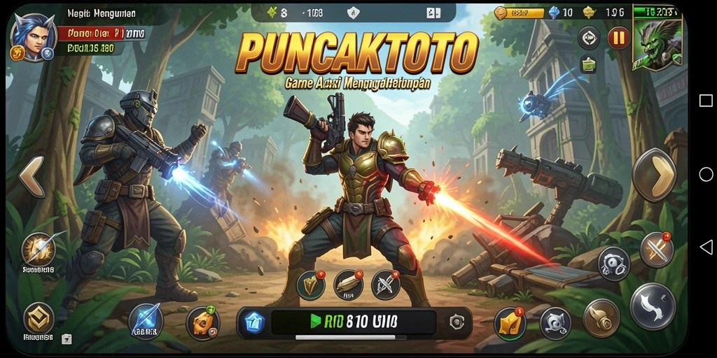 Tampilan gameplay seru PUNCAKTOTO yang menegangkan.