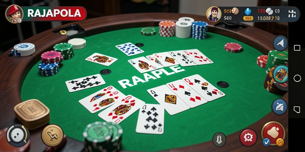 Tampilan gameplay seru dari RAJAPOLA yang penuh strategi.